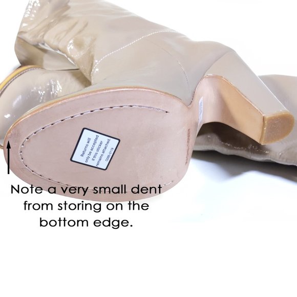 NEW RACHEL COMEY Boots Tall Willow Patent Nude Boots Size 6 - Picture 7 of 8